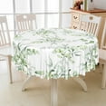 thumbnail image 3 of Nanqianyi Round Tablecloth 60 inch, Green Leaves Waterproof Table Cover for Kitchen Dinner, Outdoor Picnic, 3 of 9