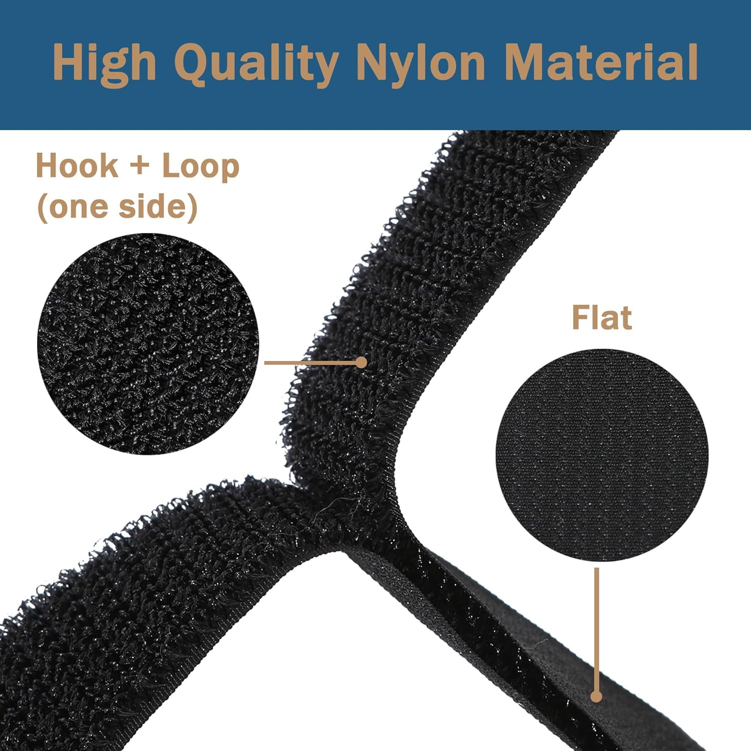 FEFEFW-2"x16ft Hook and Loop Cable Securing Straps with 15 Buckles, Free Cut Length | Adjustable | Reusable Fastening Cable Ties, 2 Inch Wide Cinch Strap for Wire, Cord Wraps, Cable Management- Black