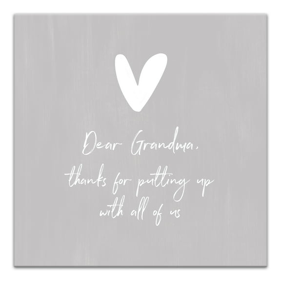 Creative Products Thanks for Putting Up with Us Grandma 16x16 Canvas Wall Art