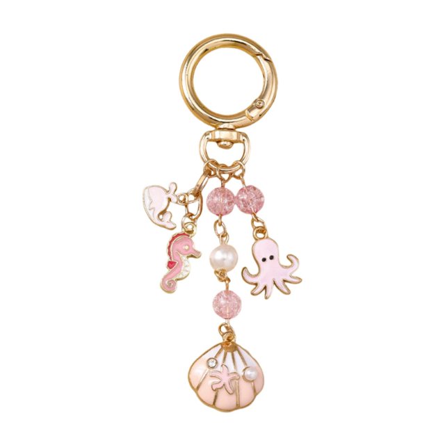 Llavero de playa, accesorio para llavero, regalo, decoración portátil, creativo, multiusos. Rosa