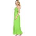 thumbnail image 3 of HAPPY BAY Women's Casual Tube Top Maxi Frill Dress Summer Beach Strapless Dresses for Women One Size Lime, Solid, 3 of 4