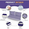 thumbnail image 6 of Outdoor Loveseat Cushion Set, 48 x 24 inch, Water Repellent Patio Furniture Cushions Replacement with Removable Cover(Blue White Stripe), 6 of 6