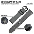 thumbnail image 4 of BISONSTRAP Men's Watch Bands, Hand-Stitched Leather Watch Straps, Quick Release, 20mm, Grey with Black Buckle, 4 of 6
