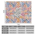 thumbnail image 6 of Sowide Floral Throw Blanket, Boho Blanket Gift for Flower Lovers, Soft Lightweight Flannel Blanket with Words of Gratitude, Warm Fleece Blanket for Women Wife Girl, Sofa Nap Bed, Thanksgiving(50"x60"), 6 of 8