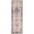 thumbnail image 2 of Unique Loom Leila Rug Beige and Blue/Ivory 2' 2" x 6' 1" Runner Perfect For Bathroom Hallway Mud Room Laundry Room, 2 of 7