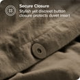 thumbnail image 3 of Bare Home Flannel Duvet Cover Set - 100% Flannel Cotton - Double Brushed - Twin/Twin XL, Taupe, 3 of 6