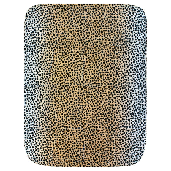 Everything Comfy Cheetah Print Decorative Throw Blanket, 42" X 60", Natural
