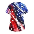 thumbnail image 6 of KDDYLITQ 250 Anniversary Usa Shirts for Women Summer Printed Short Sleeve Blouses Patriotic American Flag American Birthday T-Shirts National Flag Print Fashion V Neck Tees Red S, 6 of 6