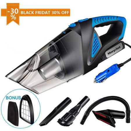 Car Vacuum Cleaner, 12V 120W Powerful Suction Handheld Vacuum, Multifunctional and Portable for Wet and Dry Materials, Three Filters and a Carry