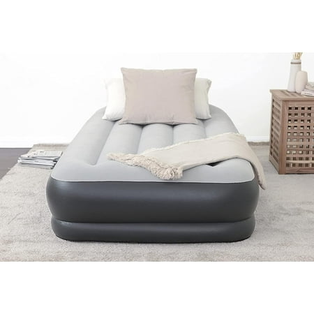 SleepLux Durable Inflatable Air Mattress with Built-in Pump  Pillow and USB Charger Twin 15