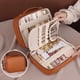 thumbnail image 5 of Neceser para Mujer, Tres En Uno, Multifuncional, de Pu, con Compartimentos para Guardar Cosméticos, Gran Capacidad, Portátil, para Brochas de Maquillaje, para Viajes y Oficina, 25 X 18,5 X 11 Cm, Bla, 5 of 6