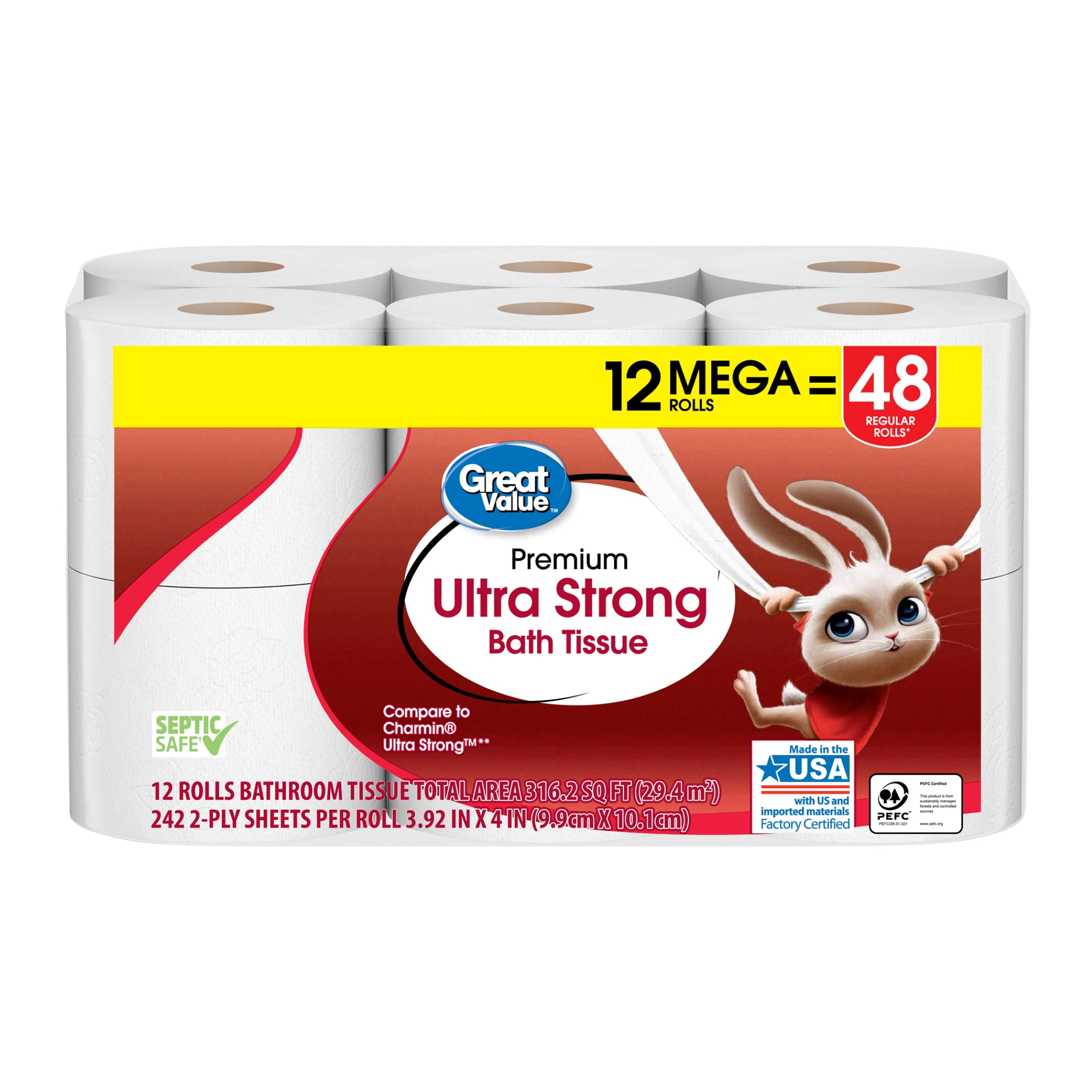 Great value ultra strong toilet paper deals