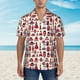 thumbnail image 2 of Balery Rocket Pattern Camisas hawaianas de manga corta para hombre, camisas playeras de corte holgado, camisas de vacaciones con botones,Medium, 2 of 7