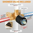 thumbnail image 6 of Black | Tub Shower Tap Kit Complete w/ 8-Inch Rainfall Shower Head & Tub Spout Included Shower Valve Tub Shower Trim Kit Matte Black, 6 of 8