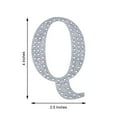 thumbnail image 3 of Efavormart 4" Letter Q Silver Self-Adhesive Rhinestone Number Stickers for DIY Crafts, Handicraft Art, Graduation Cap Decorations Birthday Party, Wedding Alpha-Numeric stickers, 3 of 6