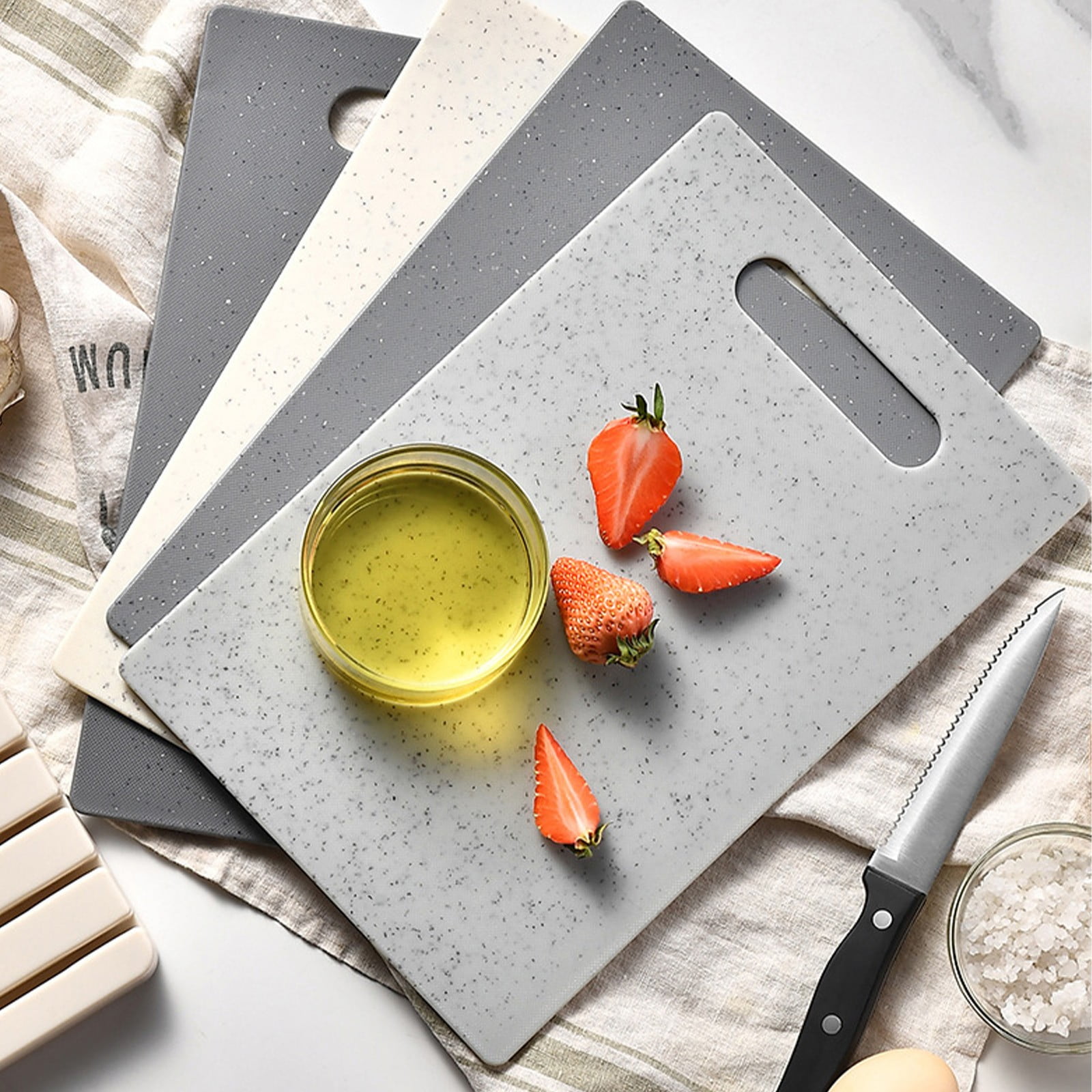 SouMaox Kitchen Cutting Board, Reversible Non-Slip Surface, Meat Vegetable Slicing Mat, Organized Meal Preparation for Home Cooking Area