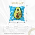 thumbnail image 4 of Bingfone Decorative Pillow Covers 20"X20" Avocado With Glasses Couch Pillow Cases Modern Farmhouse Covers For Couch Sofa Bed, 4 of 9