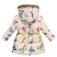 thumbnail image 3 of Toddler Winter Coat Girls Puffer Jacket with Pocket Zipper Hooded Coat Warm and Windproof Thick Warm Outwear for Kids 4-5 Years, 3 of 3