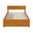 thumbnail image 3 of AFI Orlando Full Wood Platform Bed with Footboard and Storage Drawers, Light Toffee, 3 of 6