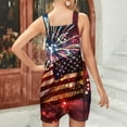 thumbnail image 5 of BLTIBY Womens Summer Suspender Shorts Overalls Independence Day Patriotic Printed Romper with Pockets 2025 Trendy Versatile Playsuit Multicolor S, 5 of 7