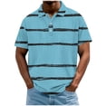 thumbnail image 2 of Felirenzacia Men's and Men's Plus Casual Polo Shirt, Short Sleeve Moisture Wicking Quick Dry Golf Shirt, Light Blue,4XL, 2 of 6