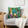 thumbnail image 7 of Uutvery Easter Bunny Print Pillowcase, Machine Washable Polyester Pillow Cover, Fade Resistant Indoor Outdoor Decor, Holiday Home Decor For Sofa Bed Chair, 7 of 7
