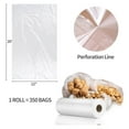12” x 20” Plastic Bags Roll, Clear Food Storage Bags 350pcs on a Roll