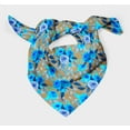 thumbnail image 3 of Bimba Bandanas de Tête Imprimés en Pure Soie Brun Austin Rose Floral Foulard Tour de Cou d'Été 40 x 40 Pouces, 3 of 6