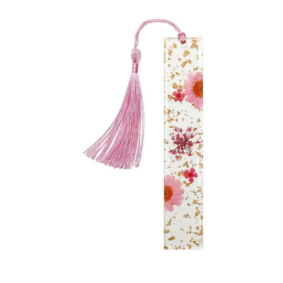 Spring Sale Bookmarks For Women Dried Flower Bookmarks With Tassels Durable Handmade Dried Flower Resin Bookmarks Pretty And Increase Reading Interest