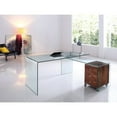 thumbnail image 4 of Casabianca Home Rio Office Desk In Clear Glass With Storage, 4 of 5