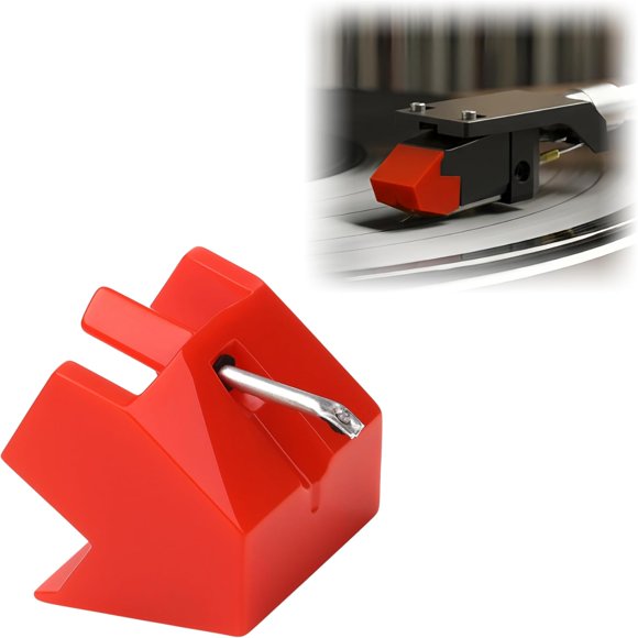 Remplacement de Stylet à Aiguille Diamant pour Sanyo ST29D, ST55D, ST57D Fisher MT30, MT30R, ST290 Toshiba N15C, N50D, N51D, Cartouche, Plateau Tournant, Phonographe, Accessoires de Tourne-Disque Vinyle (Rouge)