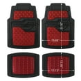 thumbnail image 5 of Auto Drive 4PC Rubber Floor Mats Metallic Plate Red - Universal Fit, 5 of 8