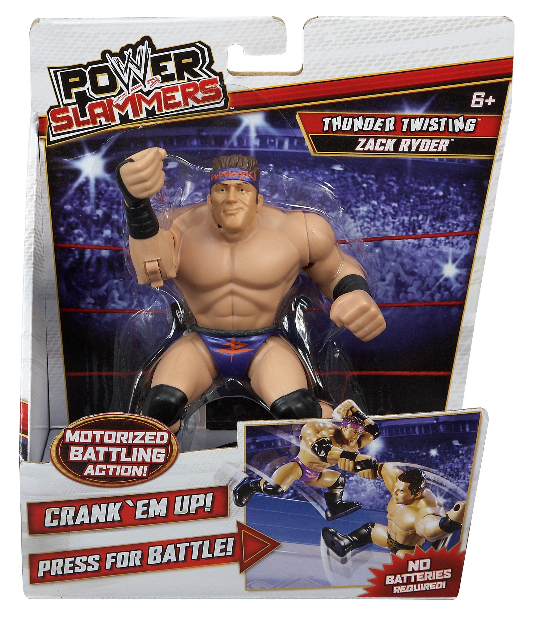 WWE Wrestling Power Slammers Thunder Twisting Zack Ryder Action Figure