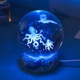 thumbnail image 4 of Bola de cristal tallada en 3D, luz nocturna, enchufe USB, adorno de iluminación (pulpo) Likrtyny  Para estrenar, 4 of 6
