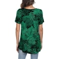 thumbnail image 4 of Blusa plisada con cuello redondo y manga corta con estampado floral para mujer, tipo 4, XL Inevent AP002482-11, 4 of 5
