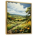 thumbnail image 2 of Designart "Countryside Green And Yellow Reverie horizon III" Landscape & Nature Floater Framed Canvas Wall Art, 2 of 7