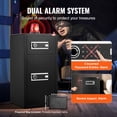 thumbnail image 5 of VEVOR Double Doors 5.5 cu.ft Safe Box with Key Lock & Password, Safe Lock Box with Fireproof Bag, Key Rack, LED Light,2 Height Adjustable and Removable Divider and 1 Cabinet for Money, Jewelry Black, 5 of 9