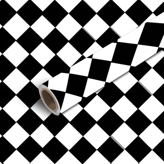 Peel and Stick Wallpaper Contact Paper checkered squares diagonal Self Adhesive and Removable 24in x 118in