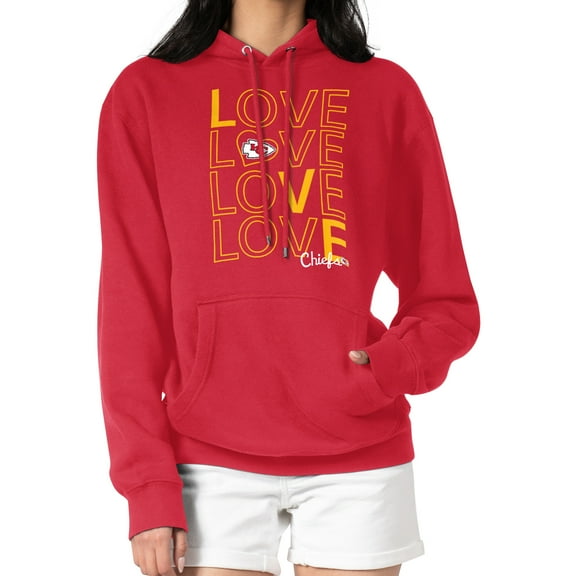 Women's G-III 4Her by Carl Banks  Red Kansas City Chiefs Love Graphic Pullover Hoodie