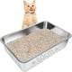 thumbnail image 1 of Arenero para Gato Inoxidable 60 * 40 * 15cm,Arenero Acero Inoxidable Lado Alto,Caja de Arena para Gatos Grande para Gato,Perro, Conejo,con Antiadherentes, Sin Olor, Fáciles de Limpiar, 1 of 8