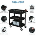 thumbnail image 4 of TUFFIOM 3 Tier Rolling Tool Cart with Drawer, 330 LBS Capacity Industrial Steel Service Utility Cart Tool Organizer, 4 of 7