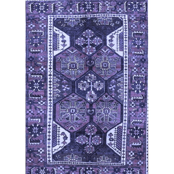 Ahgly Company Indoor Rectangle Persian Blue Traditional Area Rugs, 3' x 5'