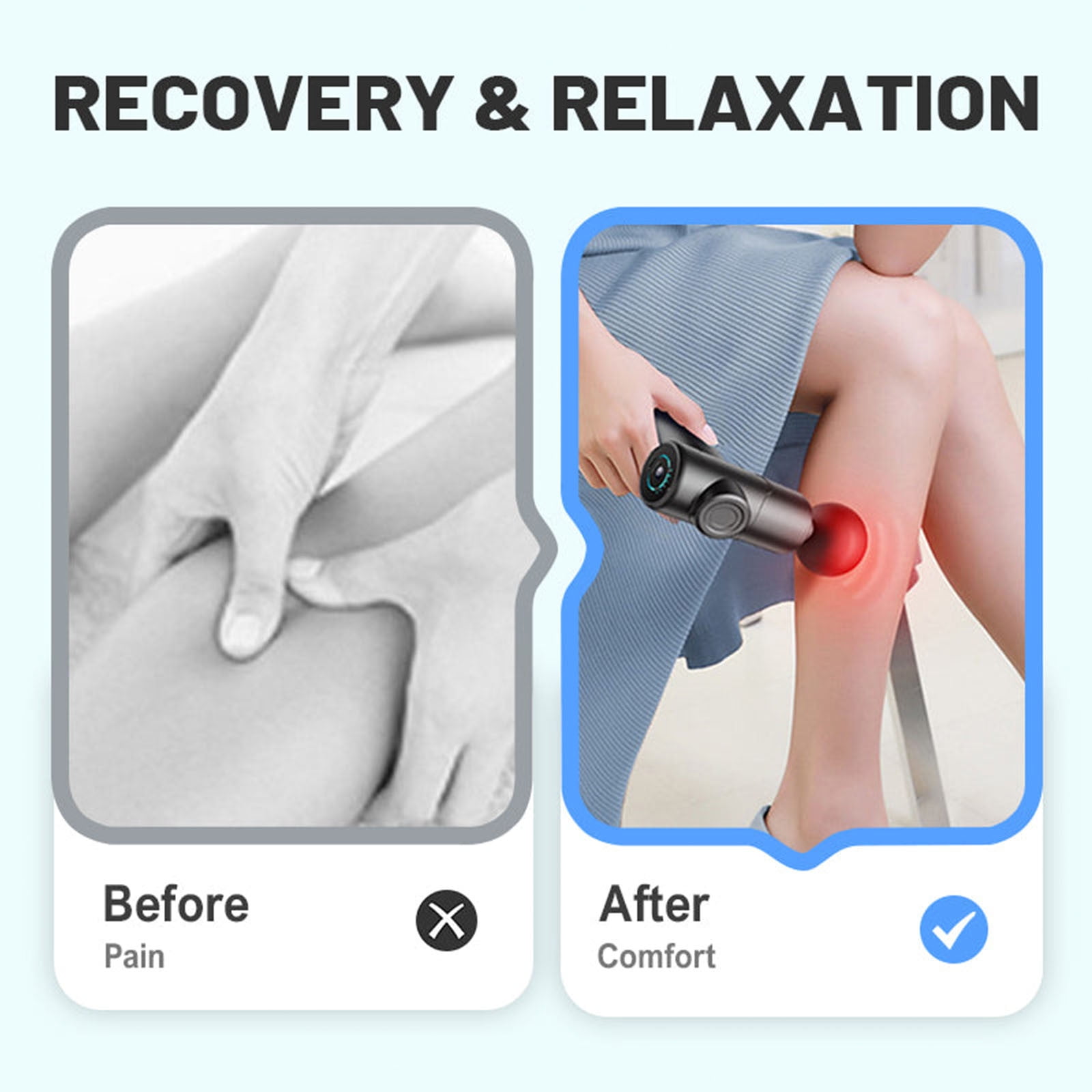Ikohbadg Mini Percussion Massage Gun, Compact & Effective Muscle Relaxation Tool for Deep Tissue Pain Relief, Portable Handheld Massager for Neck, Back, Shoulders, Legs, Ideal for Muscle Recovery