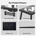 thumbnail image 6 of Metal Elevated Dog Bowls for Extra Large & Large Dogs,15'' Tall Dog Feeder with Bowls and Sprill Proof Mat, 6 of 9