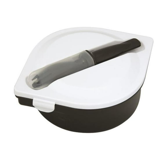 Munch N Go Lunch Container with Cutlery - Black / White
