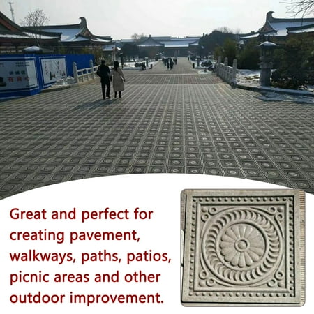 Cost Per Square Foot Concrete Patio Walk Maker Plastic DIY Path Maker Mould Paving Concrete Stepping Stone Mould Slabs Garden Patio Driveway Pathmate Pavement Mold (White) 12.6