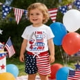 thumbnail image 5 of Jamsmile Toddler Boys Outfit Sets Independence Day Embroidery Print Tshirts + Shorts Summer Shorts 2pc Children Boys Outfits, 5 of 7
