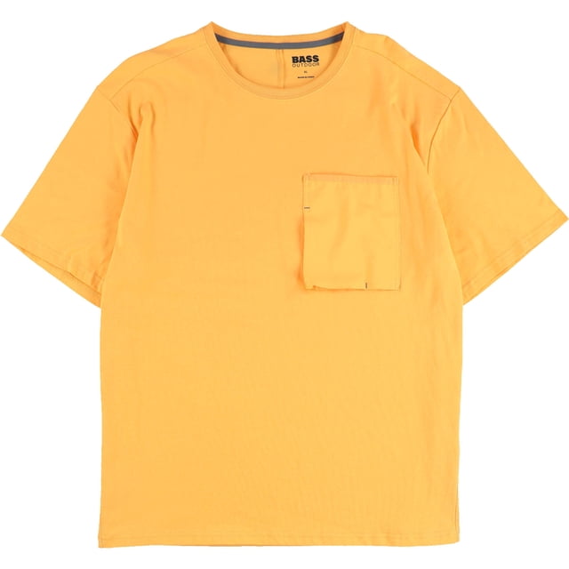 BASS OUTDOOR Mens Pocket Tee Basic T-Shirt, Orange, XX-Large
