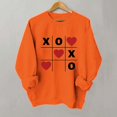 thumbnail image 5 of Valentines Day Crewneck Sweatshirts Women Long Sleeve Heart Pullover Shirts Crewneck Casual Fashion Outfits, S Orange, 5 of 5