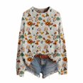 thumbnail image 3 of Halloween Sweaters for Women Fashion Graphic Print Long Sleeve Knit Pullover Tops Everyday Casual Look, 3 of 6